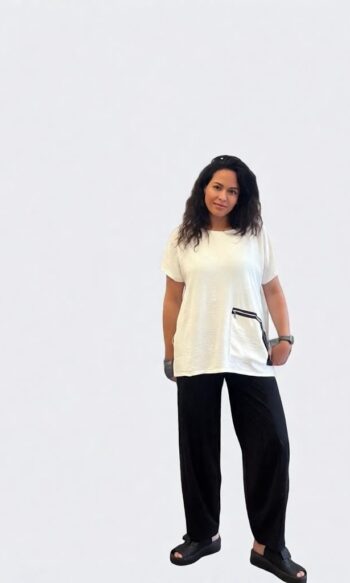 Woven pullover white 26185