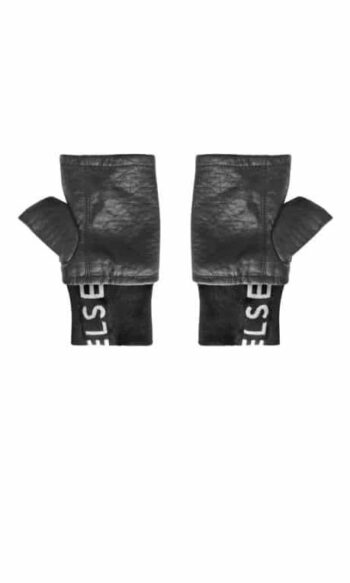 ribbed gloves faux leather 21898
