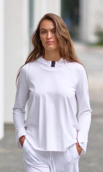 Hoodie blouse 96096 wit