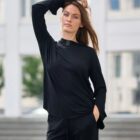 Hoodie blouse 96096 zwart