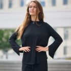 Hoodie blouse 96096 zwart