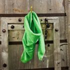 Sjaal driehoek 82x125x208cm 80%visc,20% wol groen