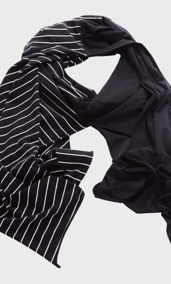 Scarf black/stripe 1758