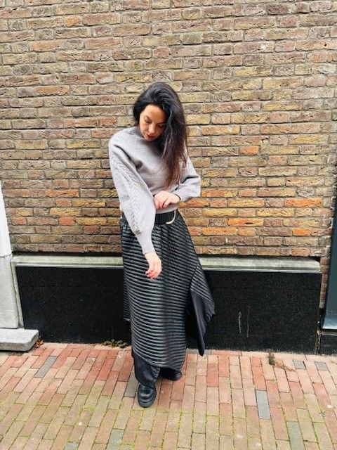 Camaron cable sweater grey